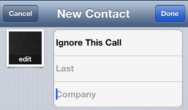 iPhone Caller Black List lets you block/ignore calls easily