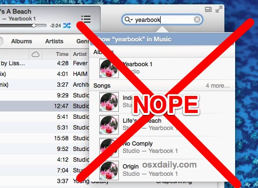 New iTunes 11 Search style 