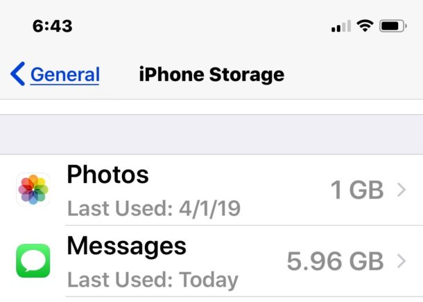 How to see how much storage photos take up on iOS