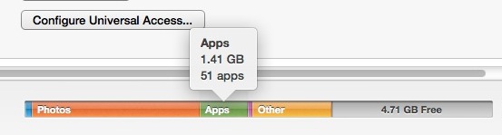 Show how many apps and how much space they take up in iTunes
