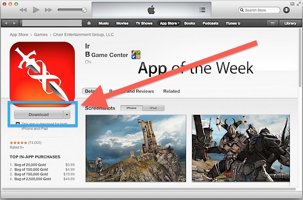 Download a temporarily free iTUnes app to reserve it for later