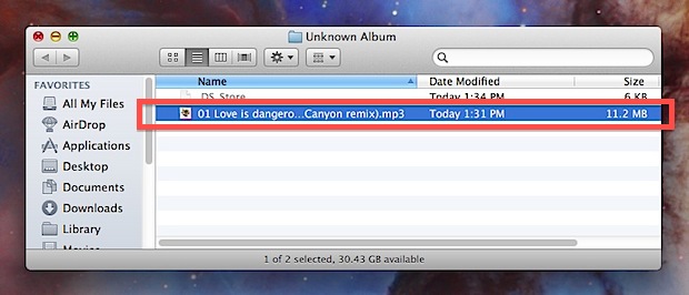 iTunes song location on a Mac