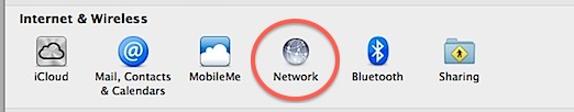 Network preferences in Mac OS X