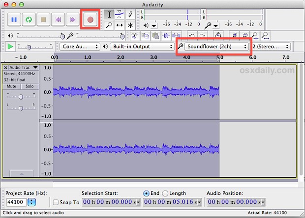 Record System Audio on a Mac with Audacity