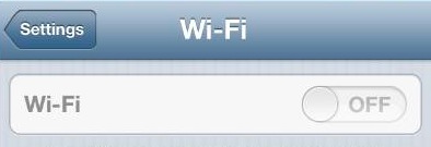 Toggle Wi-Fi on and off on iPhone