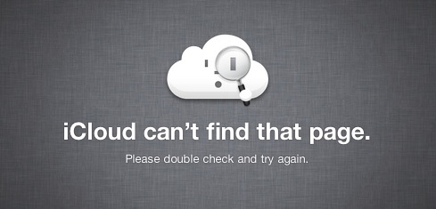 iCloud page not found error