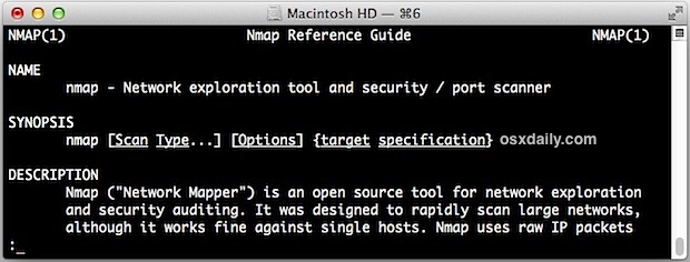 nmap for Mac OS X