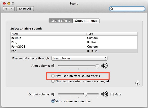 Stop the screen shot and empty trash sound effects in Mac OS X