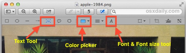 Add text to photos, change the font color, adjust font size, etc