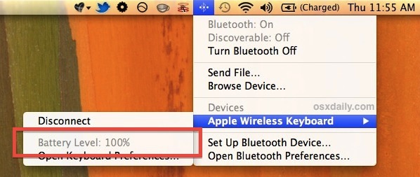 Check Bluetooth devices battery life quickly