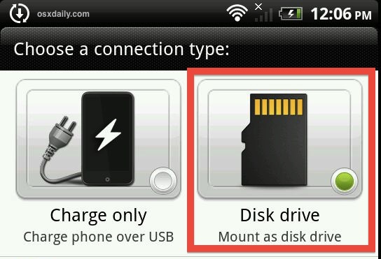 Mount Android as a disk drive