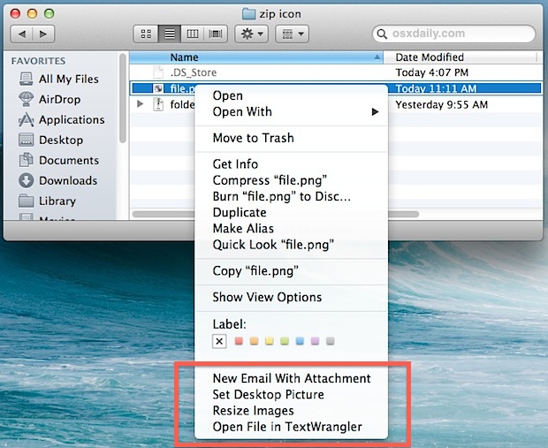 Services menu cleaned up and item deleted from the menu in Mac OS X