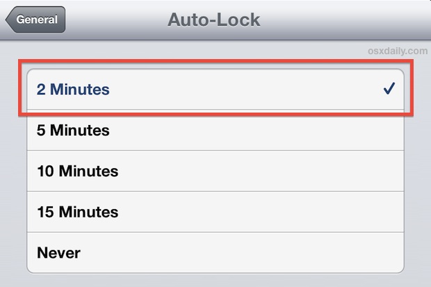Auto lock the iPad 