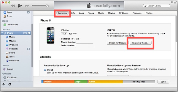 Downgrade iOS 7 to iOS 6