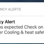Emergency alert on an iPhone