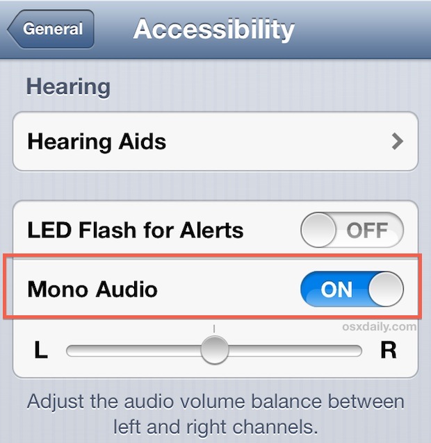 Use Mono Audio in iOS when speakers or headphones stop working properly
