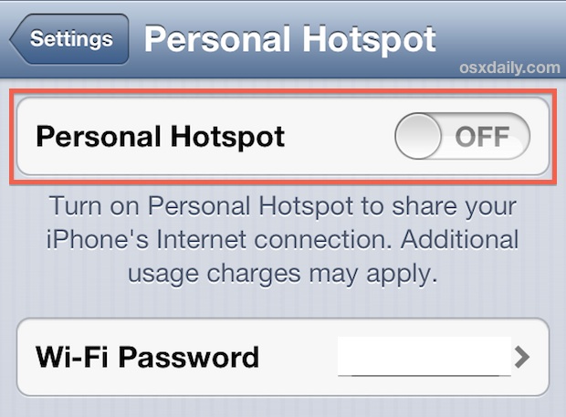 Personal Hotspot on the iPhone