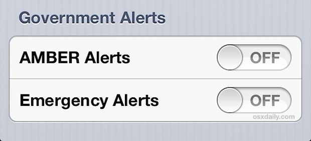 Turn On or Off Government Alerts on the iPhone