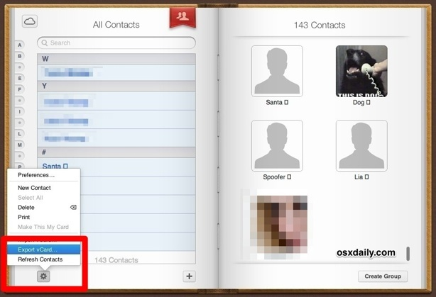 Export all iPhone contacts from iCloud