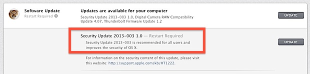OS X Security Update 2013-003