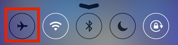AirPlane Mode with Control Center