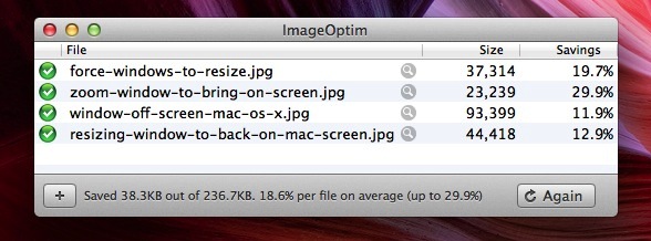 ImageOptim pngcrush GUI alternative for Mac OS X