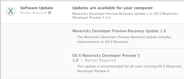 OS X Mavericks Developer Preview 5