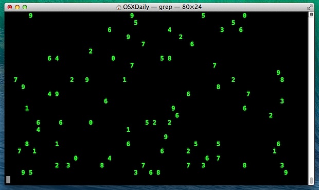 Scrolling Matrix terminal window