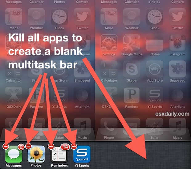 Kill all apps to set a trap to catch iOS snoopers