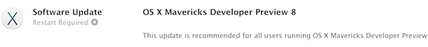 OS X Mavericks Developer Preview 8
