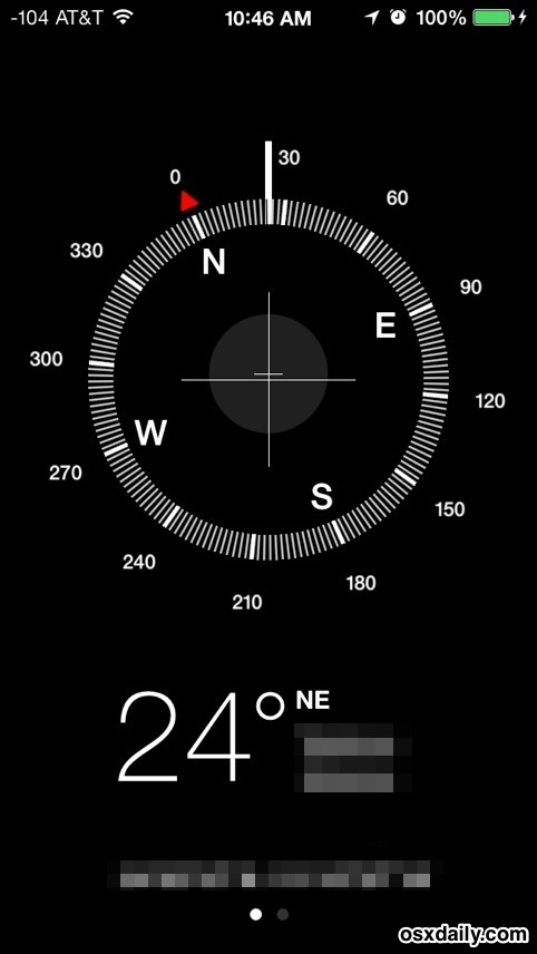 iPhone compass
