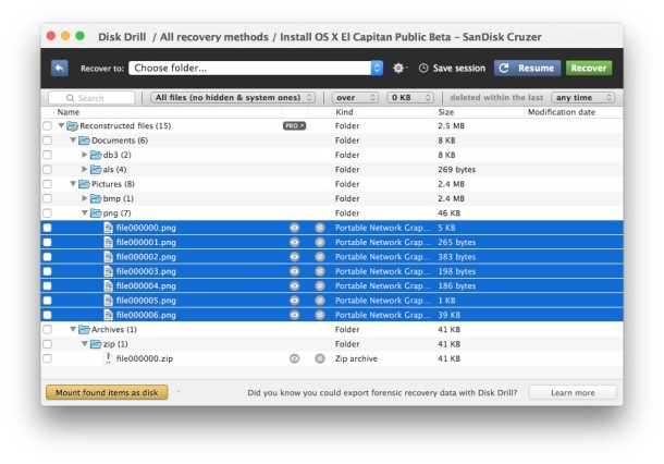 Recover deleted files from a Mac with Disk Drill