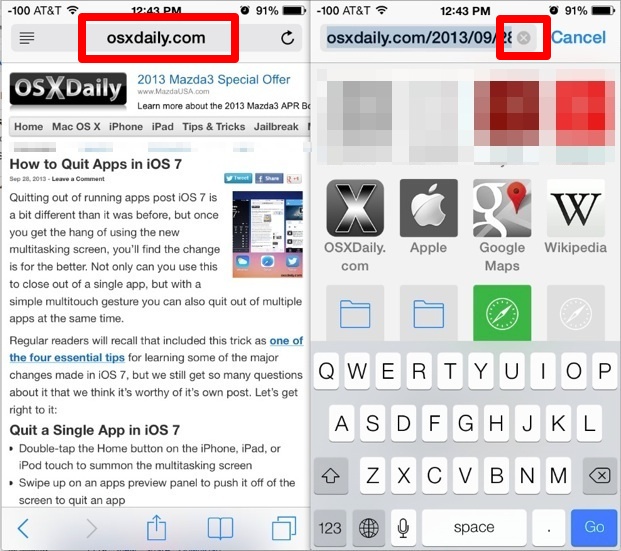 Search for text on web pages in Safari iOS 7