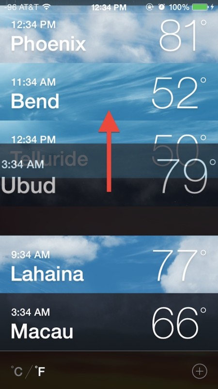 Adjust the placement of weather list locations in iOS