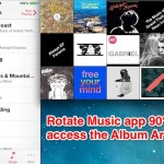 Access the album art music player in iOS