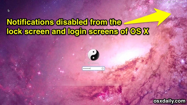 Disable Notifications from showing on the lock screen of Mac OS X