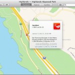 Incident report in Maps app for OS X