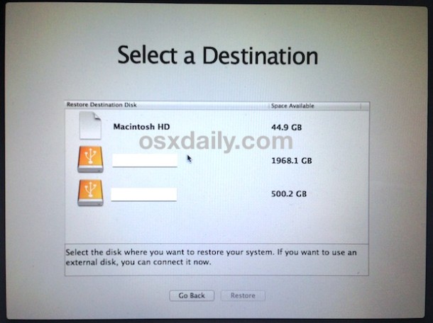 select-mac-drive-to-downgrade-os-x