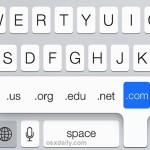 Access Top Level Domains in Safari with shortcut trick