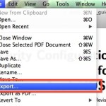 Export a PDF to compress the file size in Preview app for Mac OS X
