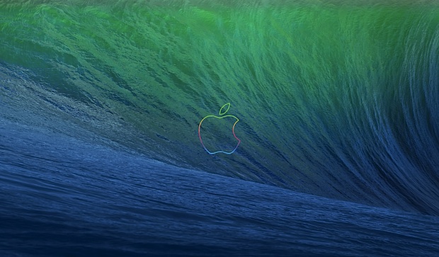 Apple logo wave wallpaper