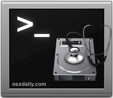 Verify and repair disk from the Command Line in Mac OS X 