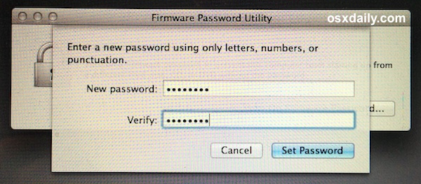 Set a firmware password