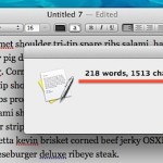 Word and character counting service for all apps in Mac OS X