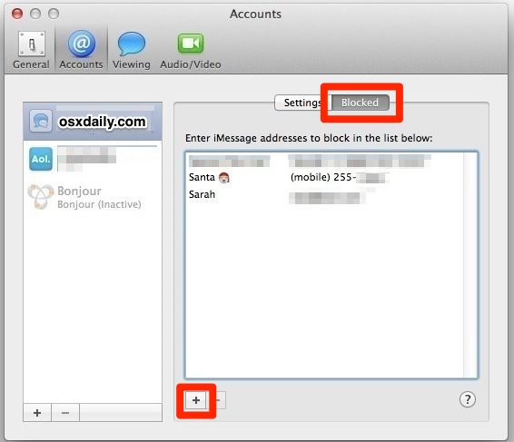 How to block iMessage senders in Mac OS X