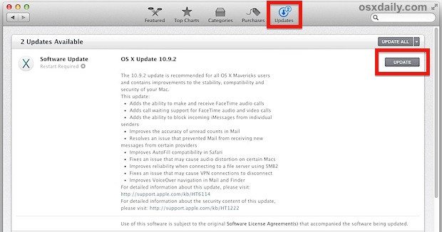 Download OS X 10.9.2 Update