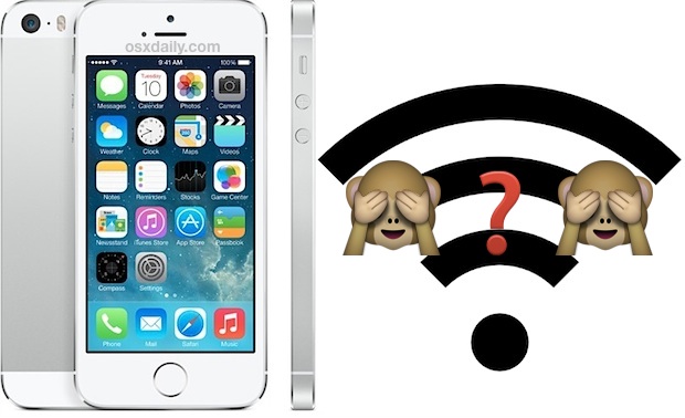 Forget a wi-fi network in IOS