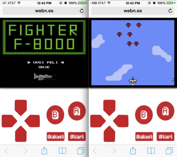 Play Nintendo Games on the iPhone from Safari & Web NES Emulator