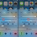 Scrubbing music and podcast tracks from the iOS Control Center