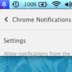 Chrome bell menu bar icon in Mac OS X